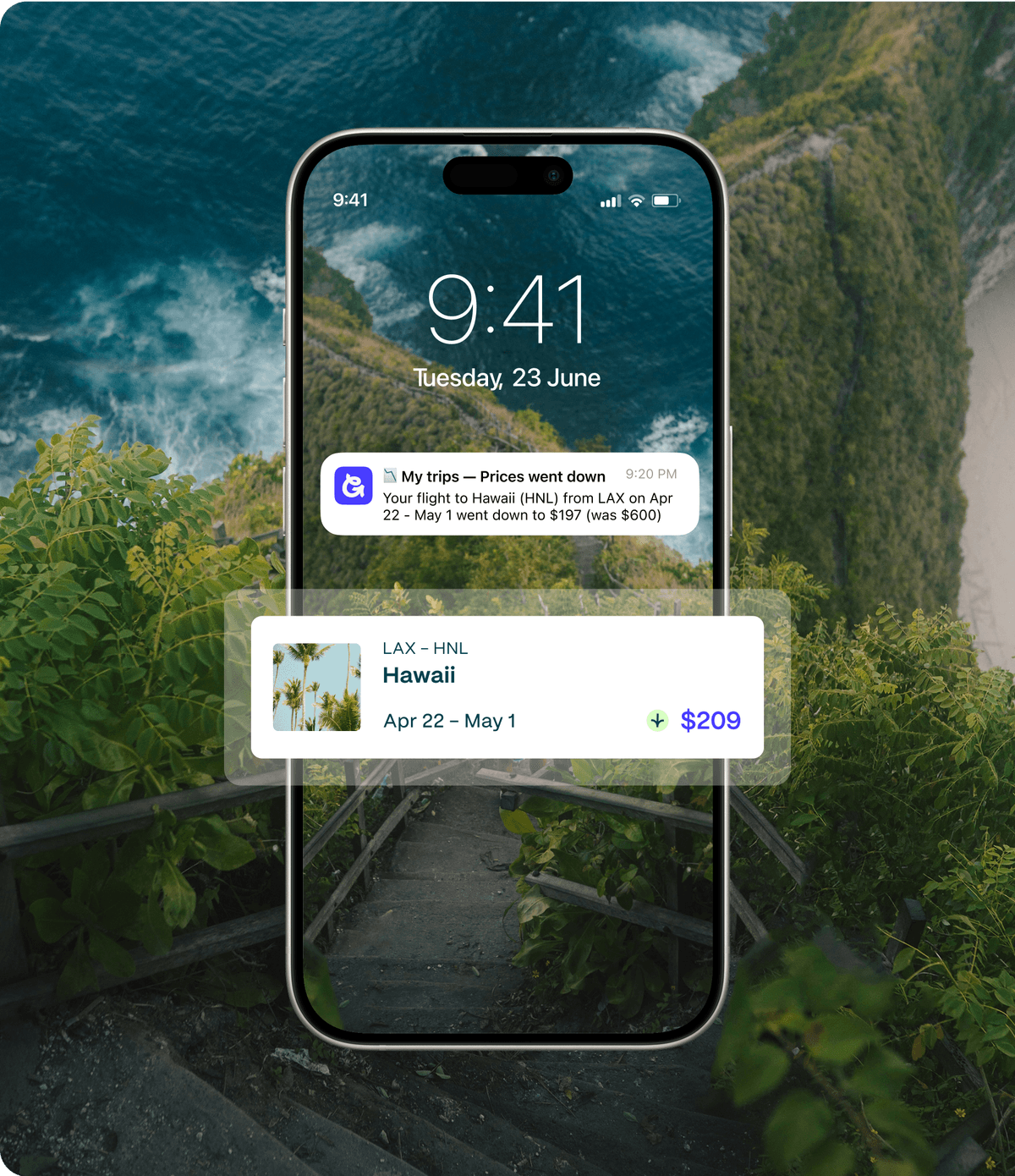 Going mobile app with push notification example desktop image