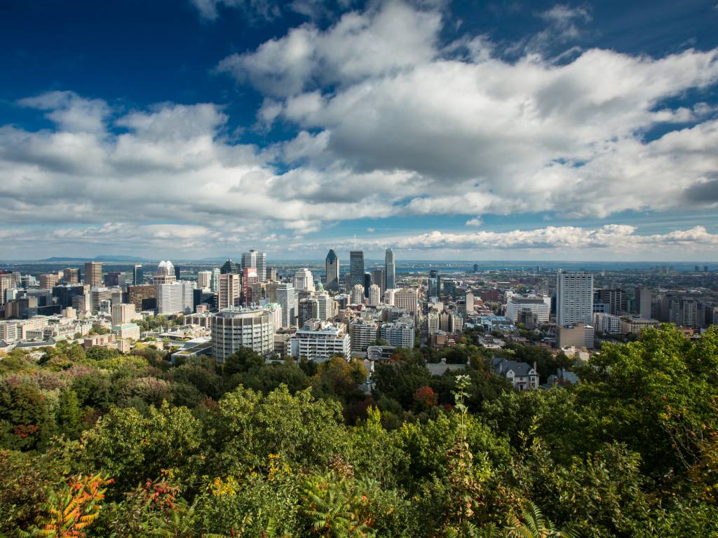 montreal city skyline.