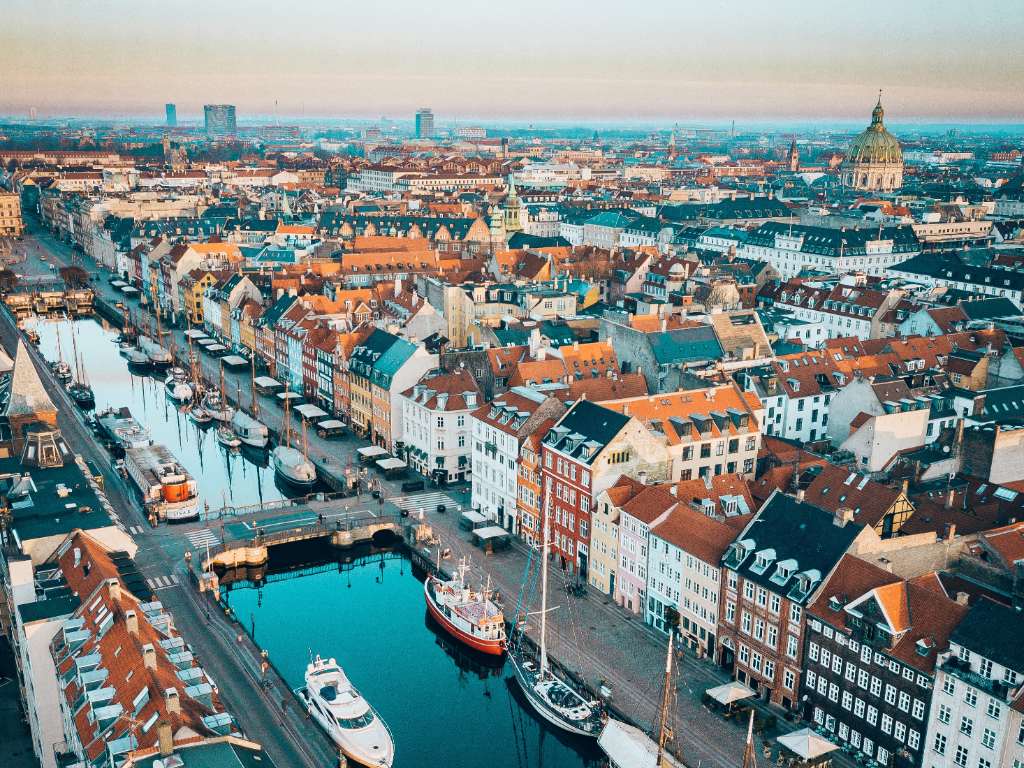 View of Denmark from above.