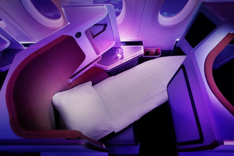 lie-flat seat on Virgin Atlantic in Upper Class