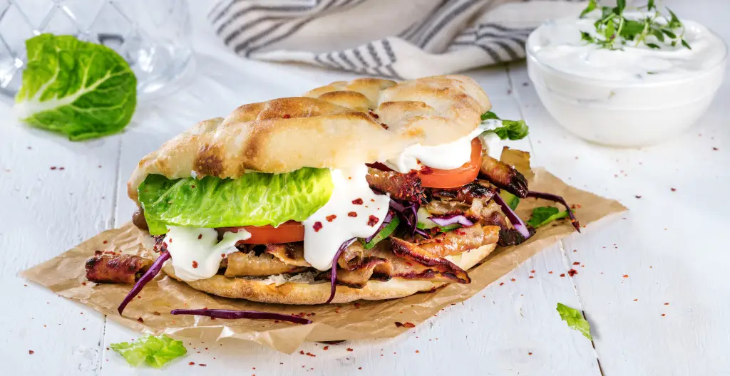 doner kebab sandwich in Berlin.