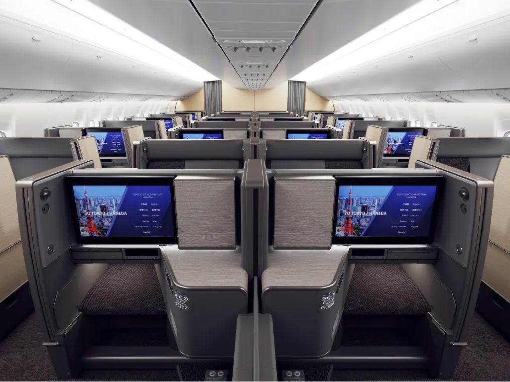 ANA business class layout.