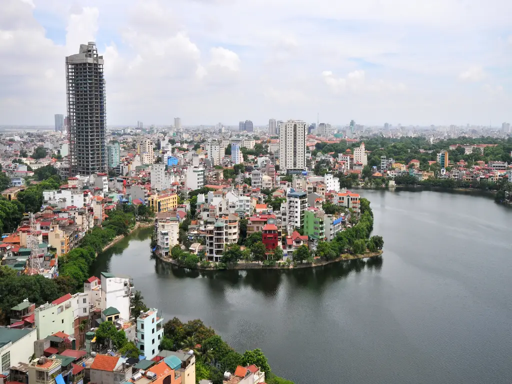 Aerial view of Hanoi