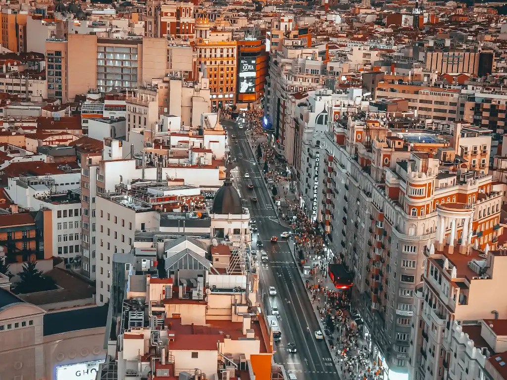 A major road through Madrid