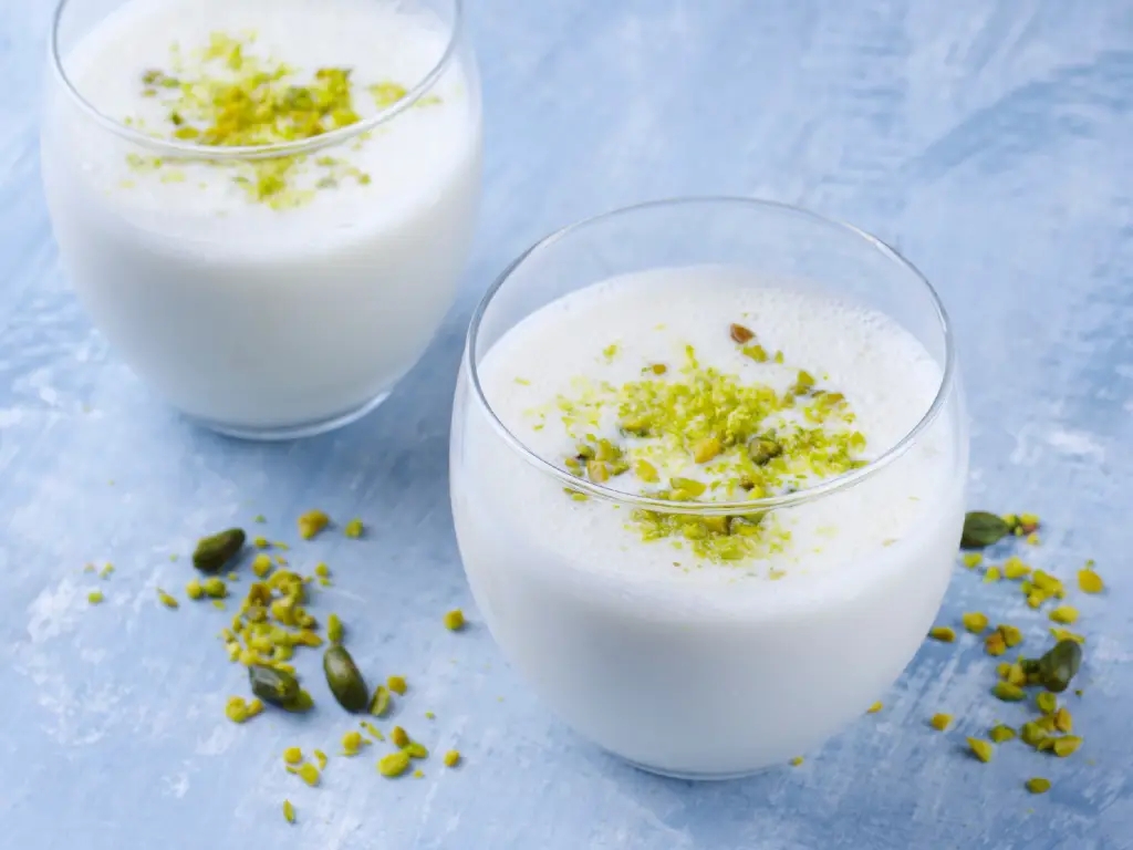 a glass of bhang lassi