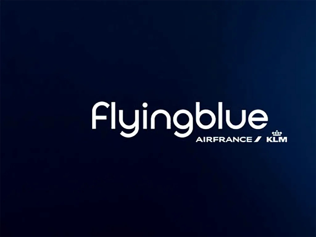 The wordmark for Flying Blue, the airline loyalty program of Air France and KLM