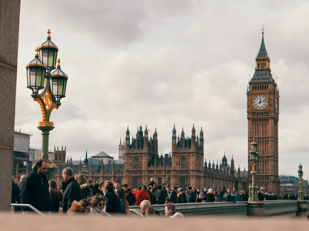 People walking near Big Ben in London