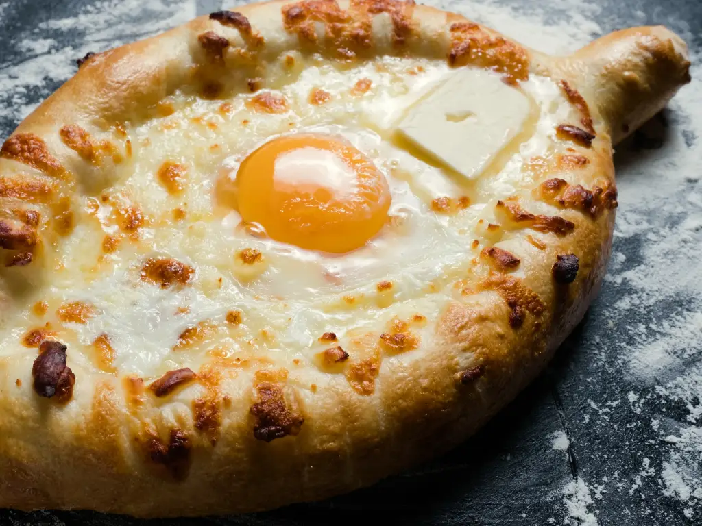 Adjaruli khachapuri in the country of Georgia