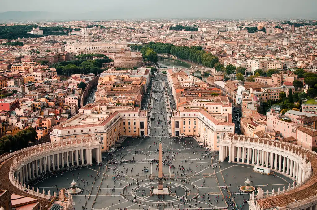 view of rome from above