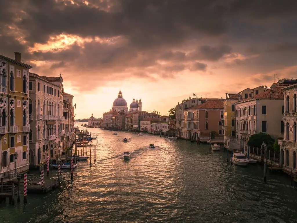 view over the Venice Grand Canal.