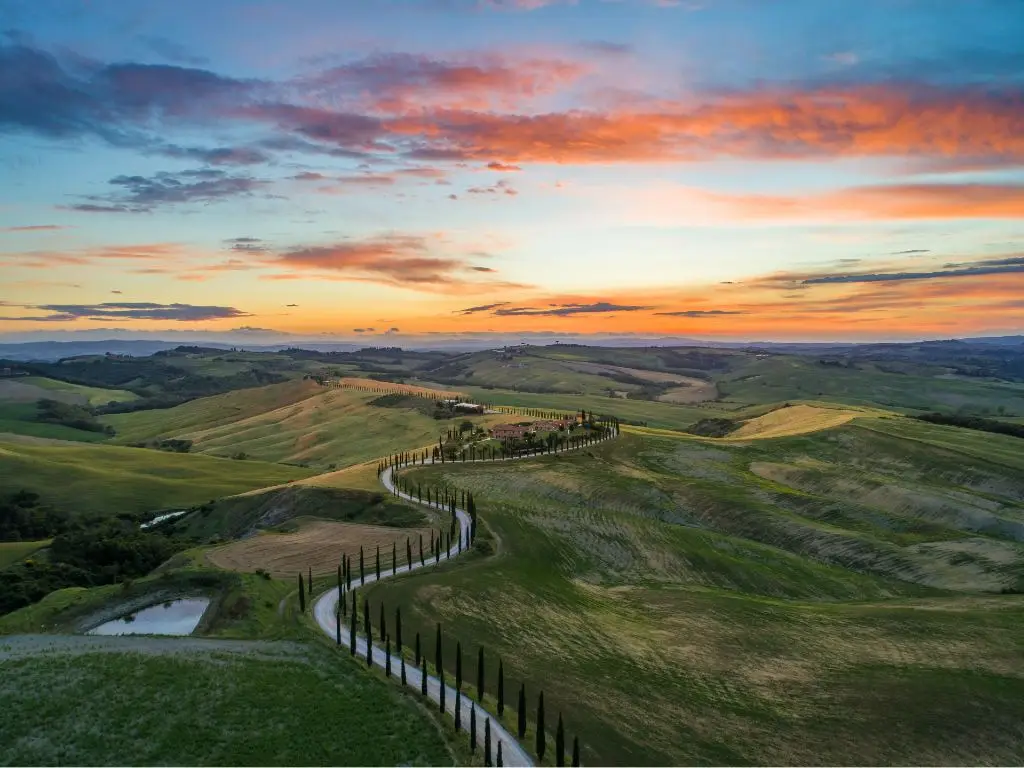 view over Tuscany.