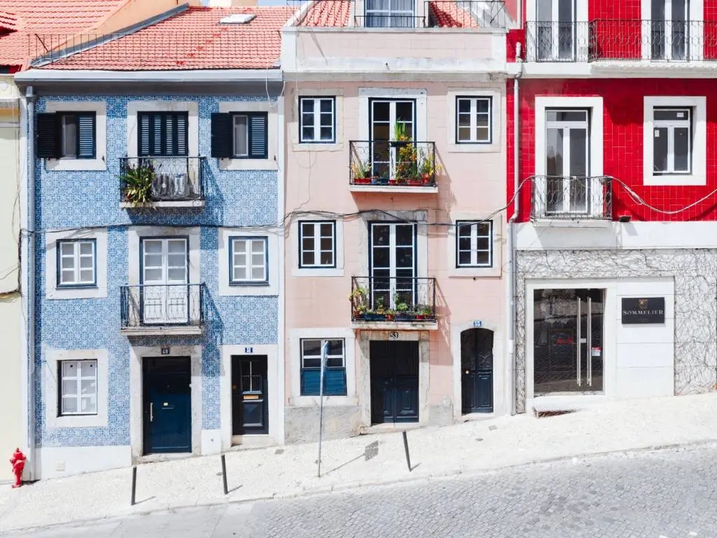 hilly street in Lisbon
