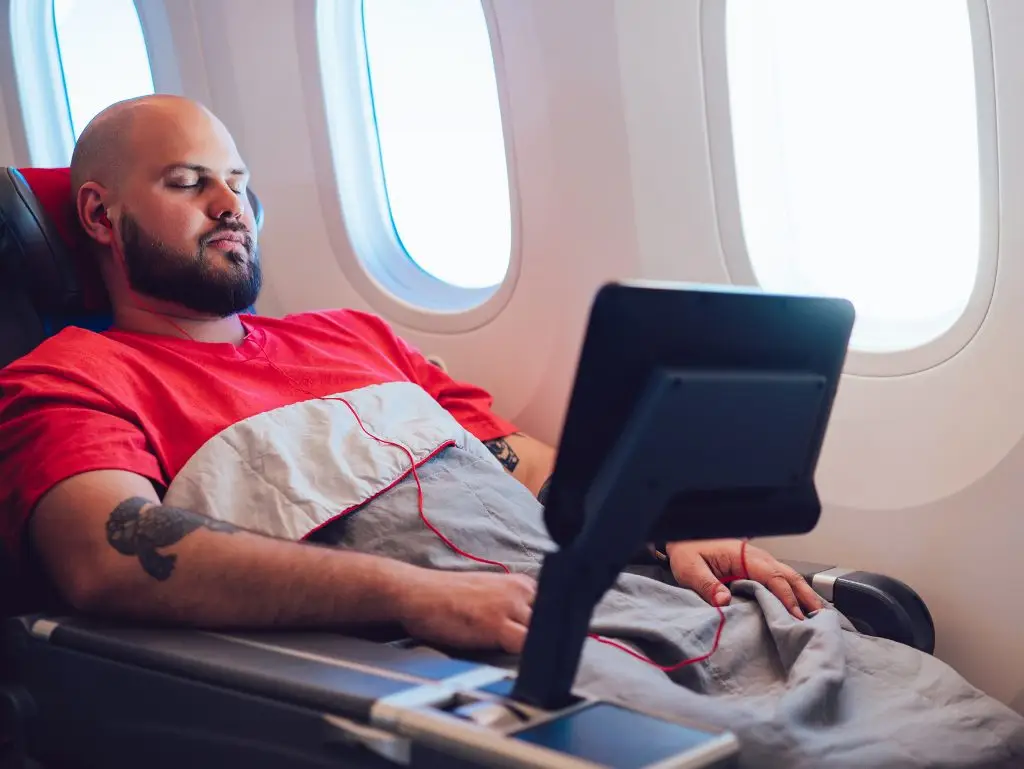 premium economy seating on an international flight