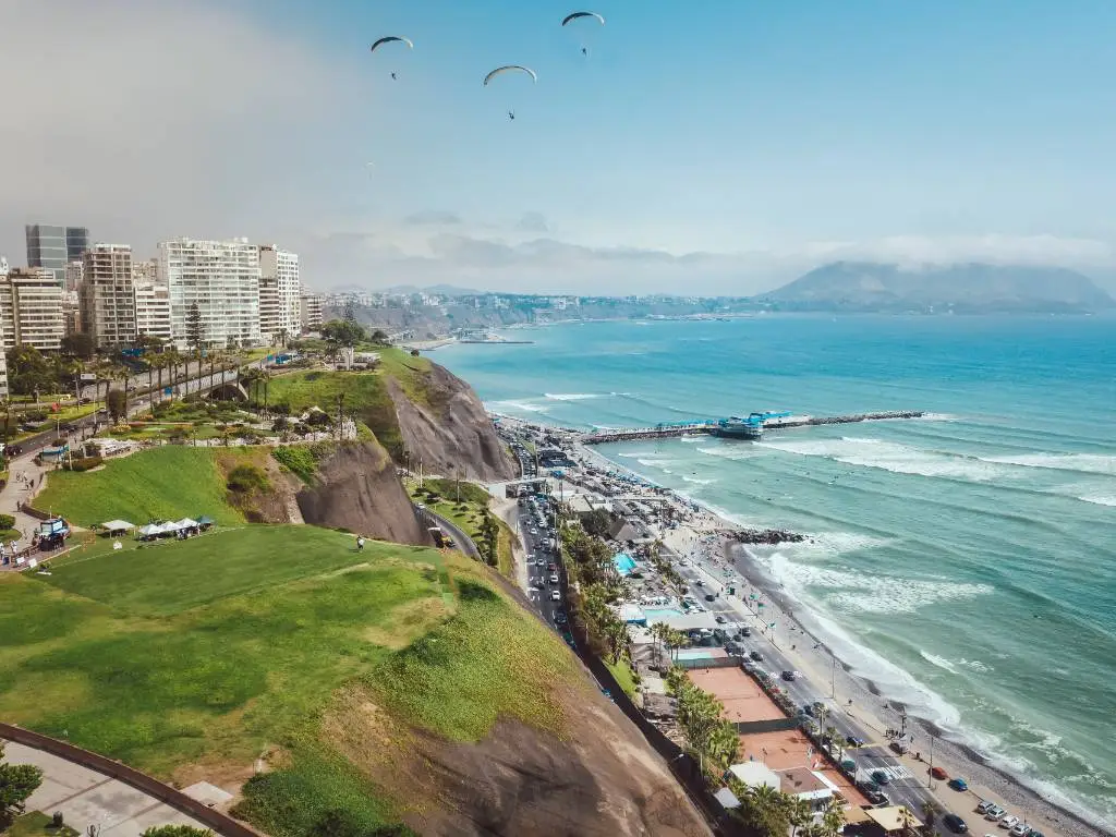 Lima skyline and coast.
