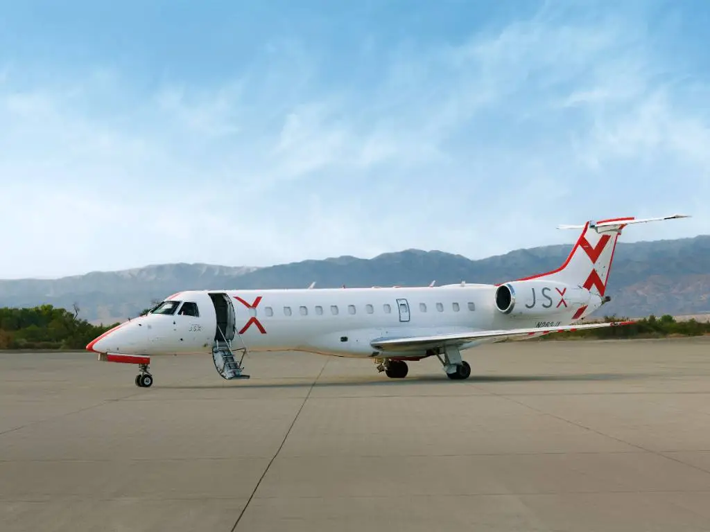 JSX plane on runway