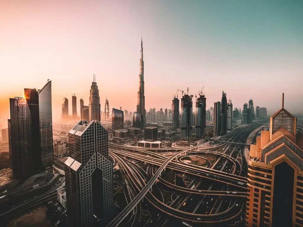 Dubai skyline.