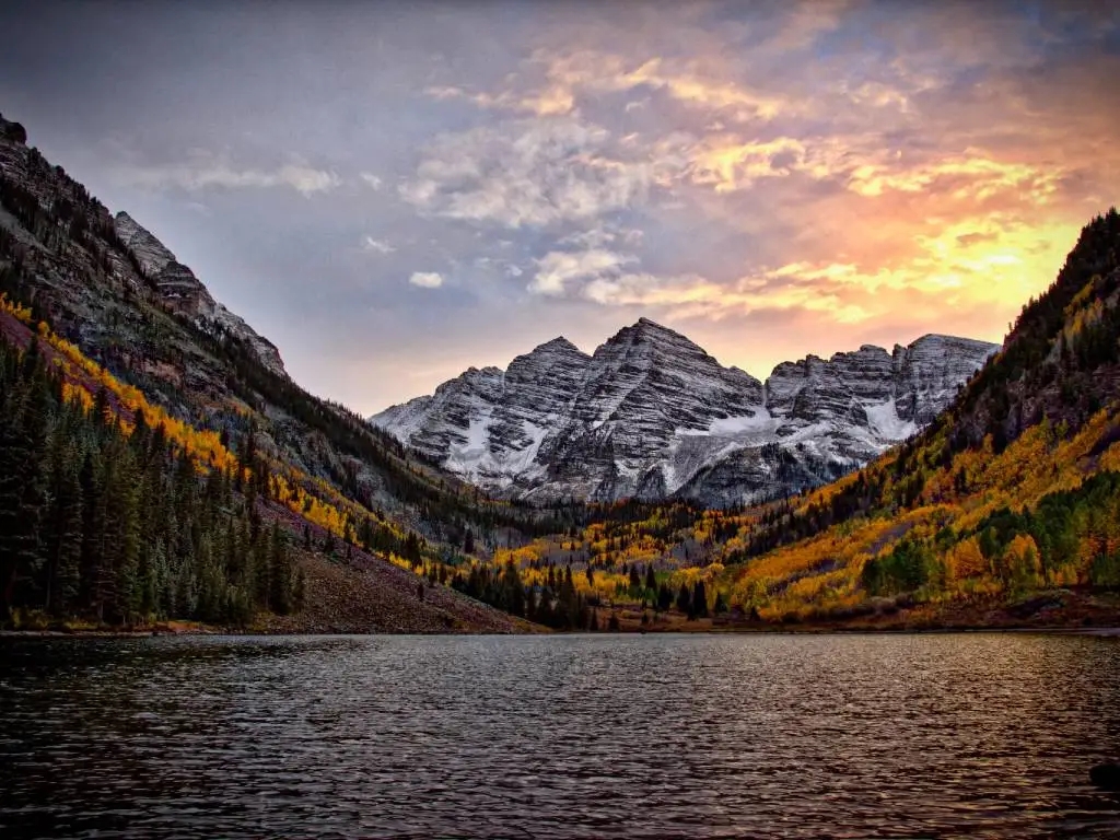 mountain and lake in Colorado
