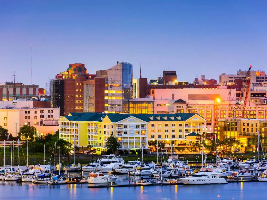 view of Charleston from the water.