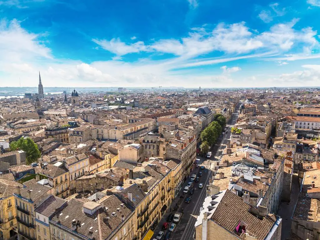 Bordeaux France from above.