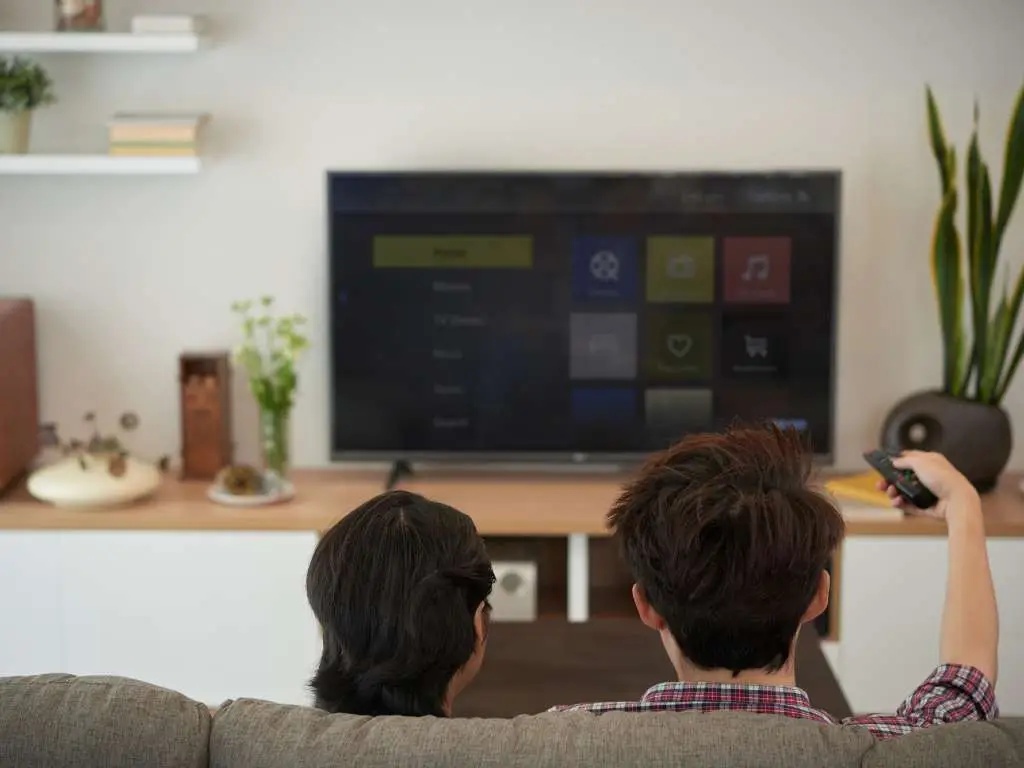 couple watching tv