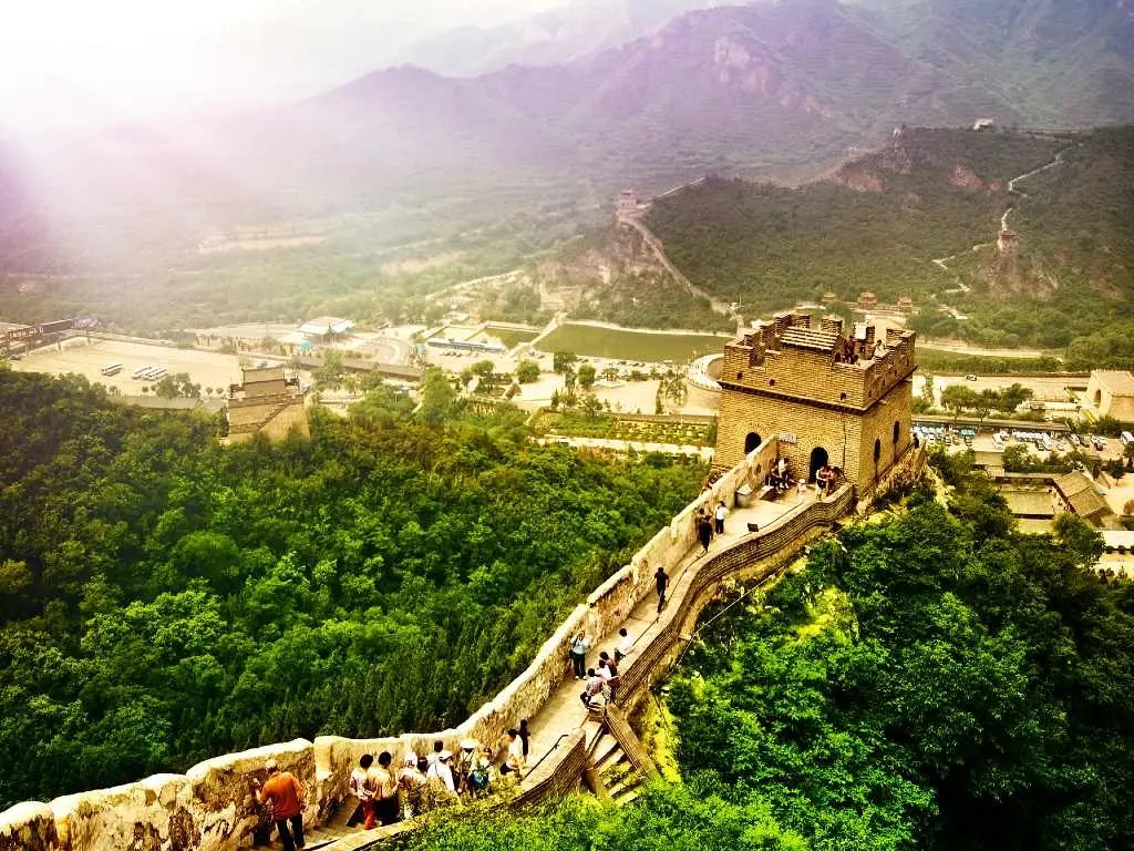 Great Wall of China from above.