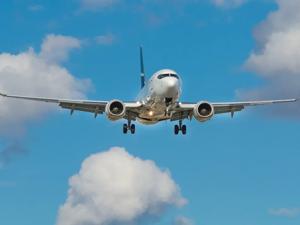 An airplane in flight