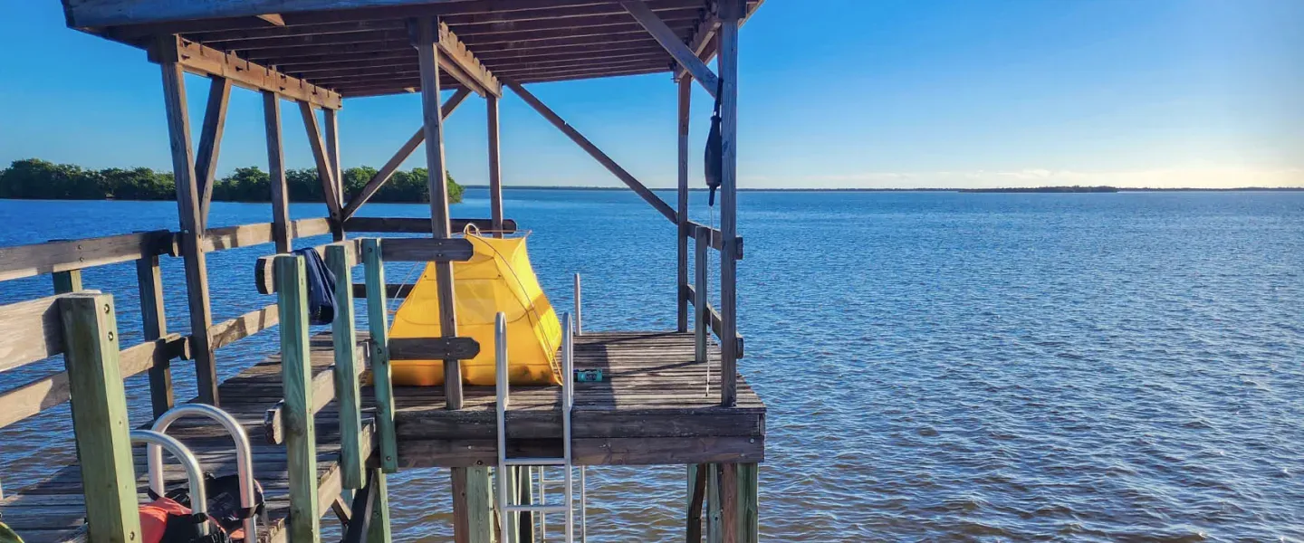 camping on a chickee in the Everglades