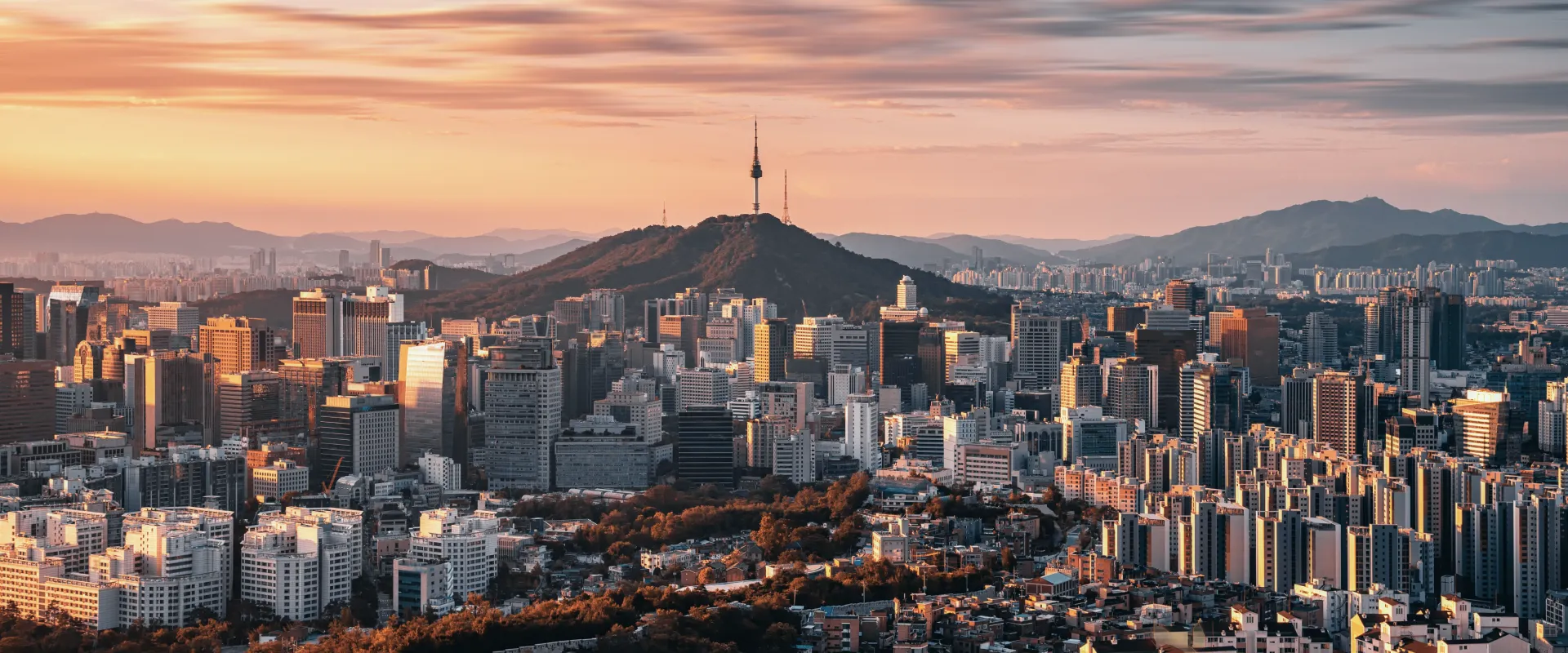 Aerial view of Seoul, South Korea
