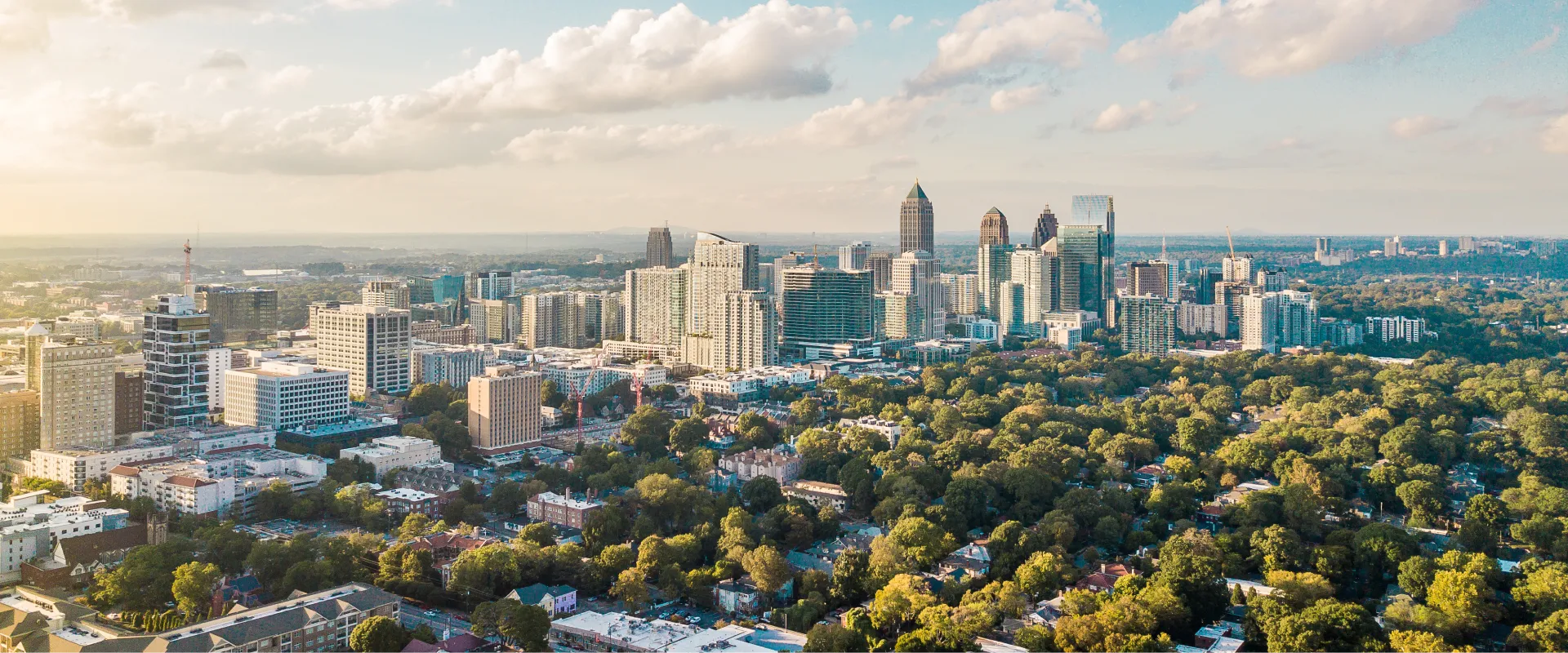 Aerial view of Atlanta skyline