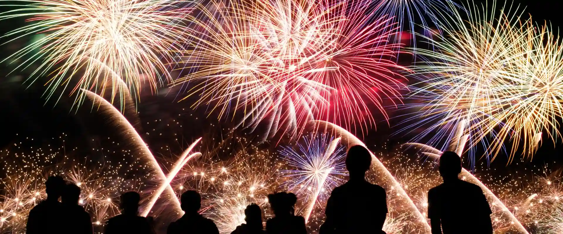 People watching fireworks