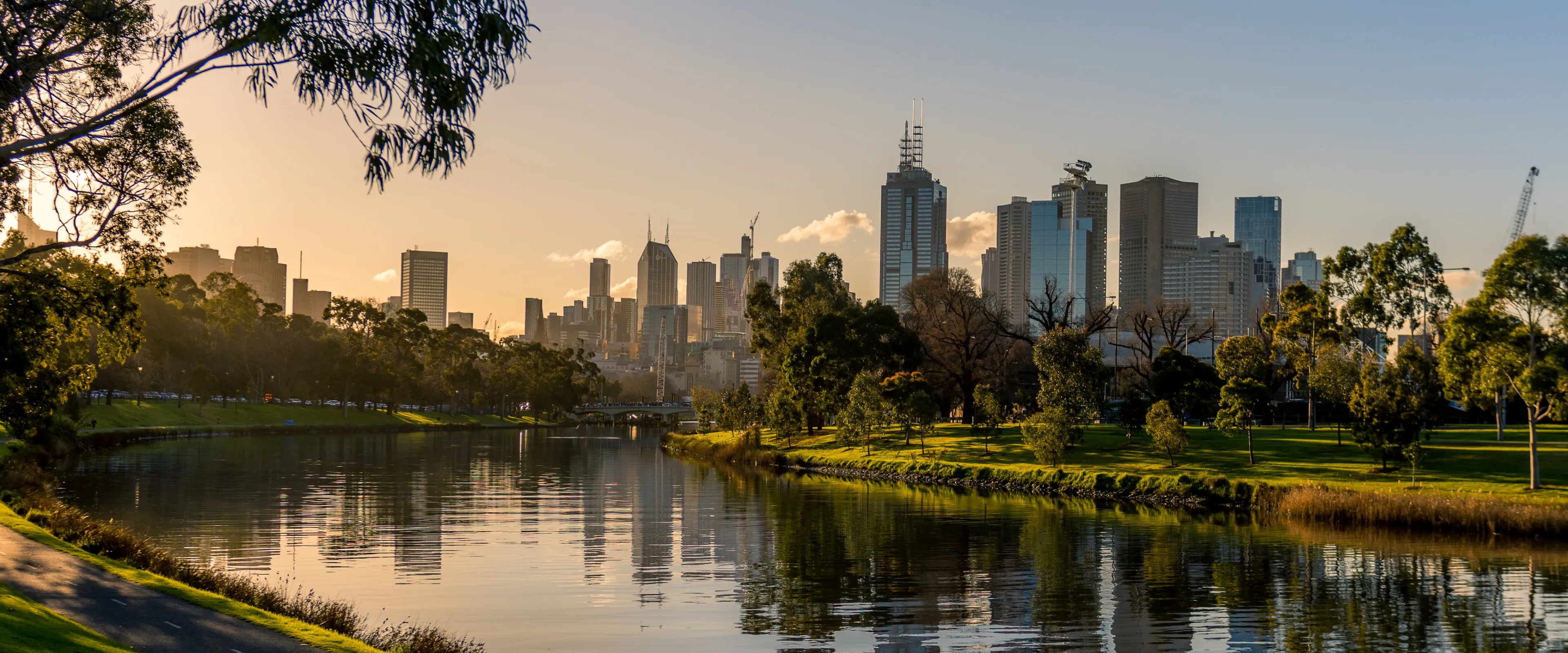 Looking across the water at Downtown Melbourne