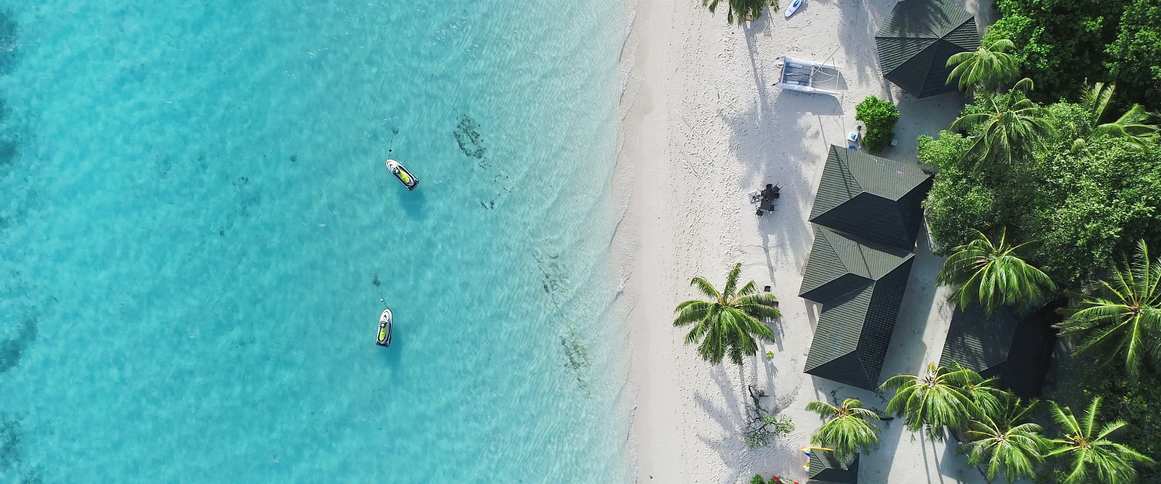 Aerial view of Maldives coastline