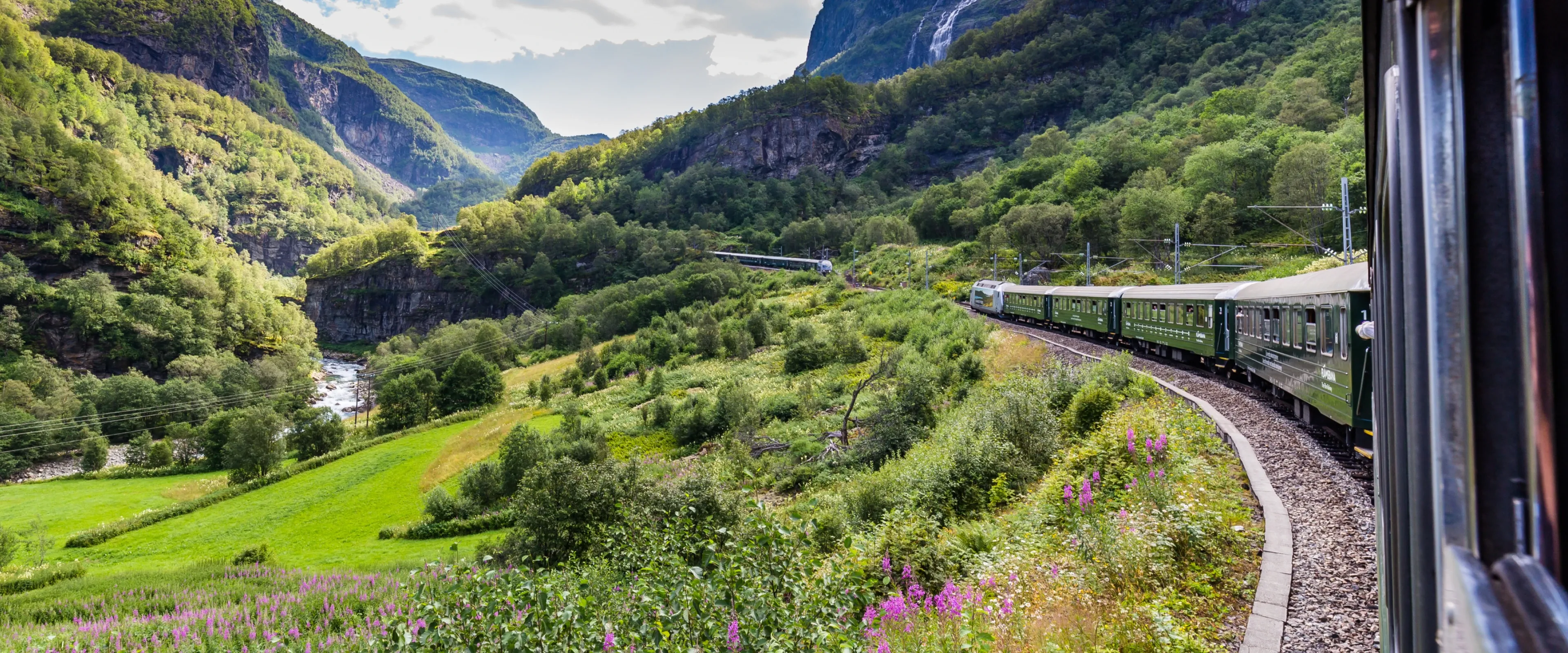 View from the Flåm train in Norway
