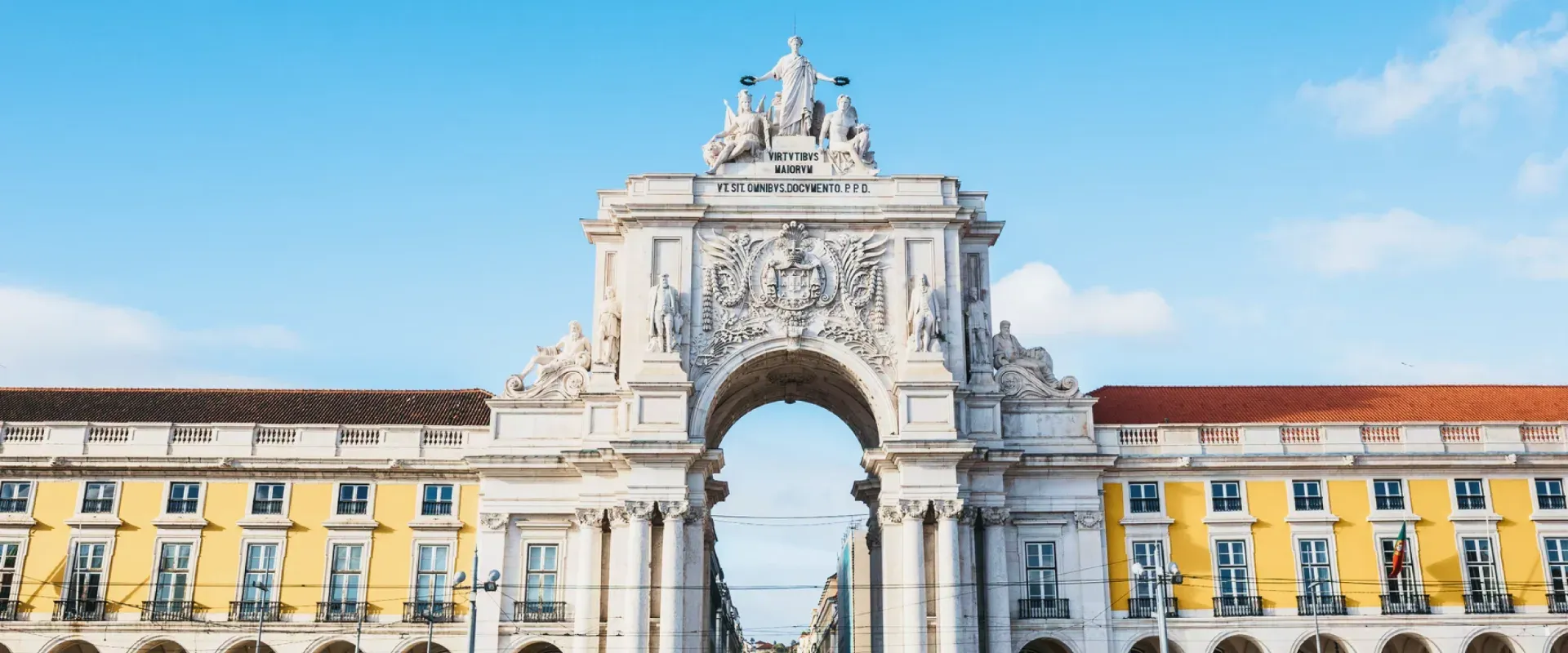 Arch in a plaza in Lisbon