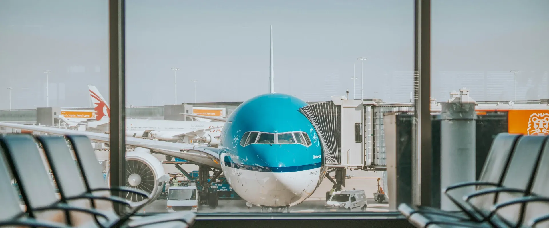 Plane sits at gate