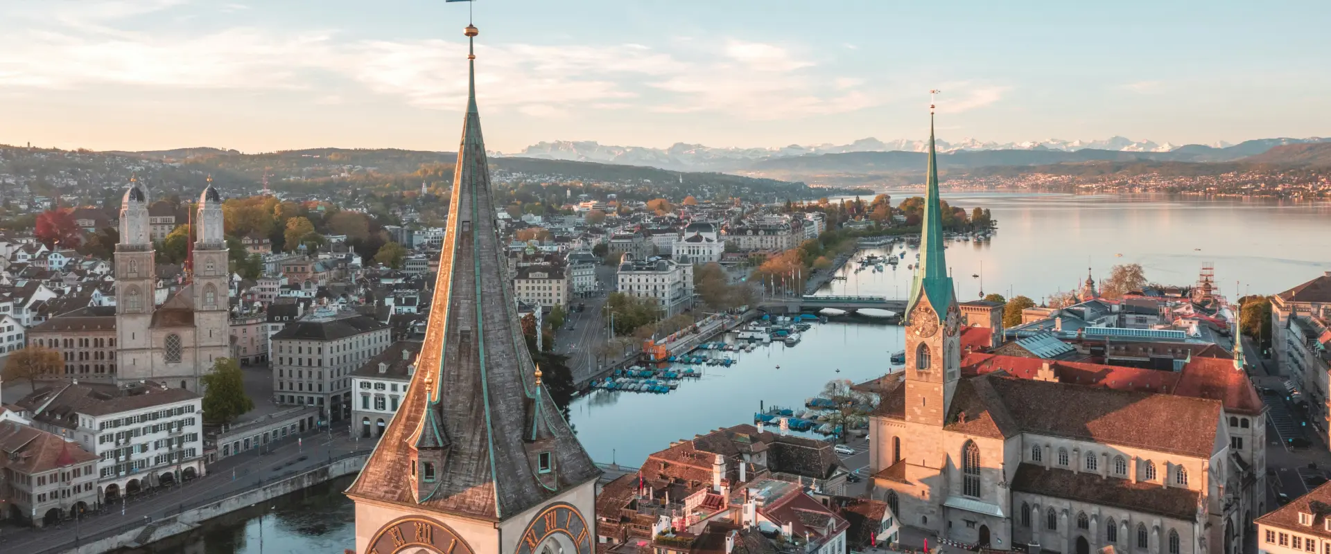 Aerial view of Zurich